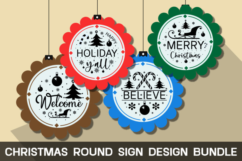 Christmas Round Sign Design Bundle ,Christmas SVG Bundle, Winter svg, Santa SVG, Holiday, Merry Christmas, Christmas Bundle, Funny Christmas Shirt, Cut File Cricut , Funny Christmas SVG Bundle, Christmas sign