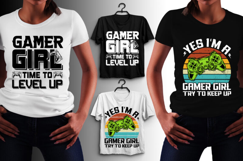 Gamer Girl T-Shirt Design