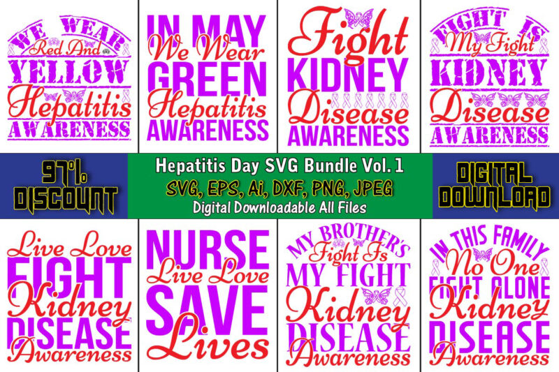 Hepatitis Day SVG Bundle Vol. 1, Hepatitis Day, Hepatitis Day t-shirt, Hepatitis Day design, Hepatitis Day t-shirt design, Hepatitis Daydesign bundle,I Wear Red And Yellow Svg Png, Hepatitis Awareness Svg,