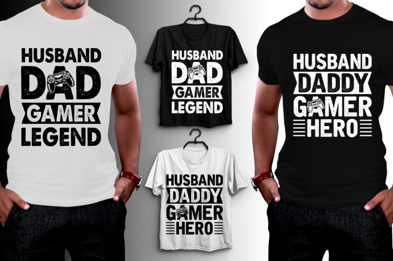 Husband Dad Gamer T-Shirt Design