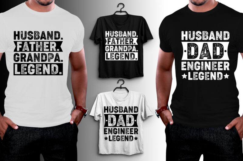 Husband Dad Legend T-Shirt Design