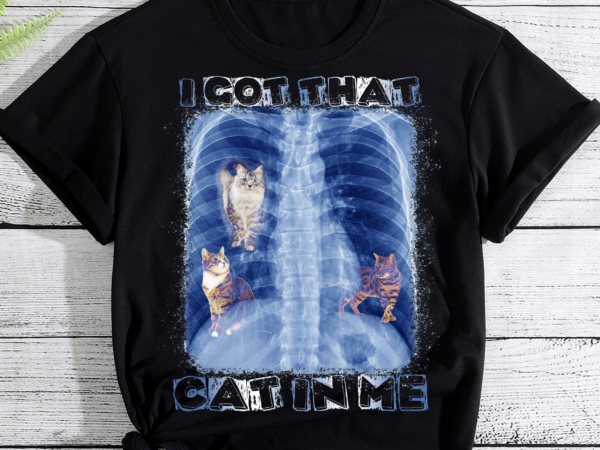 I got that cat in me xray meme pc t shirt design for sale