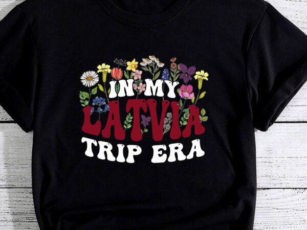 Latvia trip european vacation baltic states wildflower poppy pc t shirt vector graphic