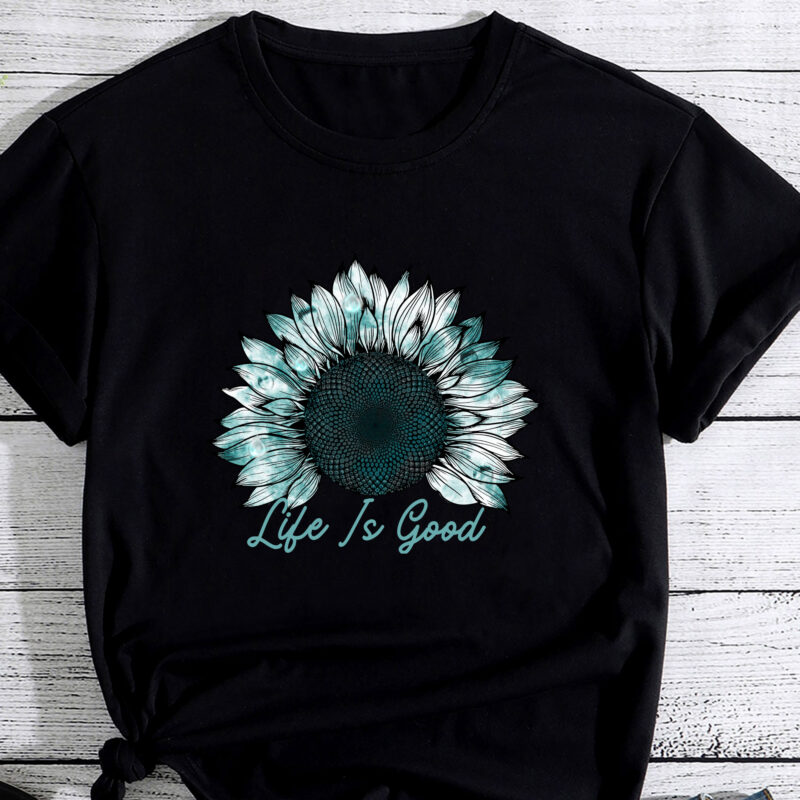 Life Is Funny Really Good Sunflower Men Women Family Black PC