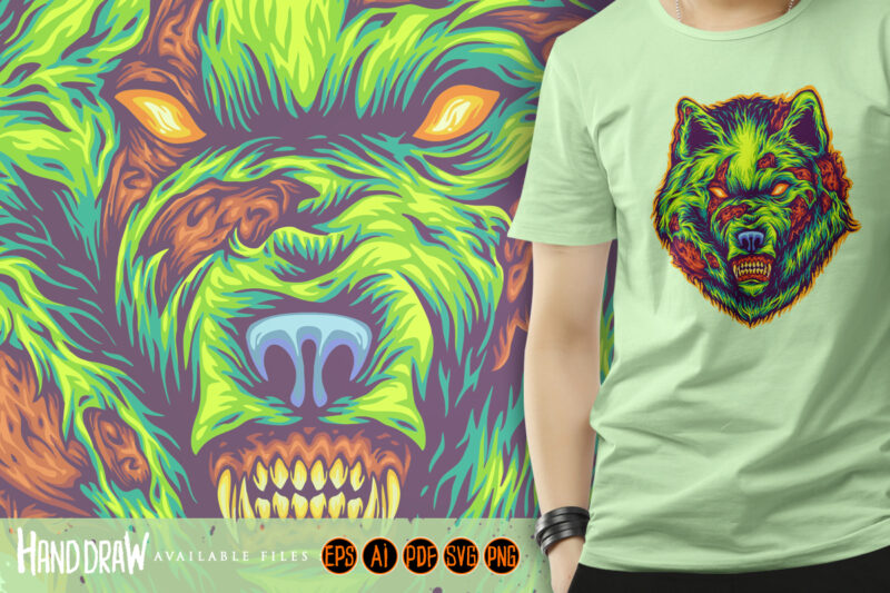 Scary Zombie Face PNG & SVG Design For T-Shirts