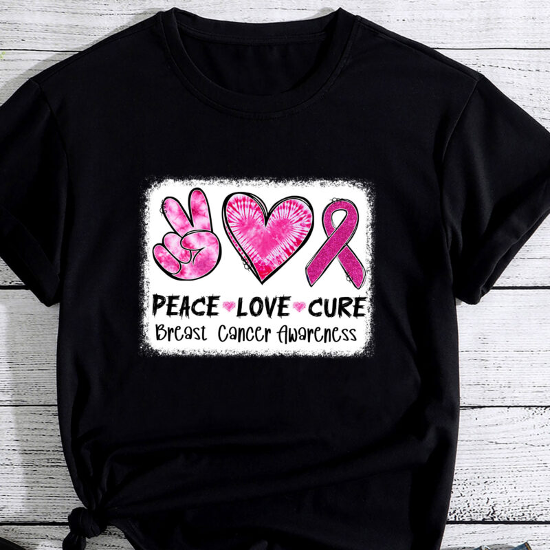 Peace Love Cure Pink Ribbon Cancer Breast Awareness PC