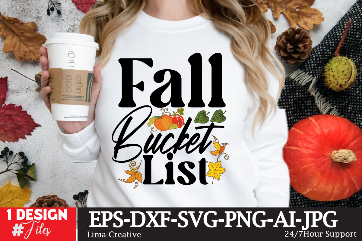 Fall Buket List Tshirt Design,Autumn SVG Bundle,autumn mid,autumn