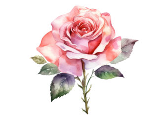Rose Flower Watercolor clipart