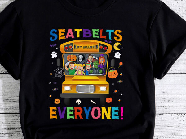Seatbelts everyone magic school bus driver halloween costume pc t shirt template vector