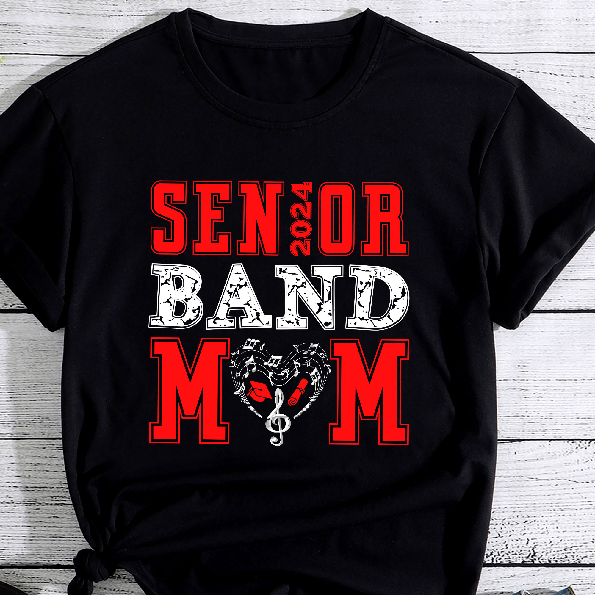 Senior Band Mom Class of 2024 Marching Band Parent PC - Buy t-shirt designs
