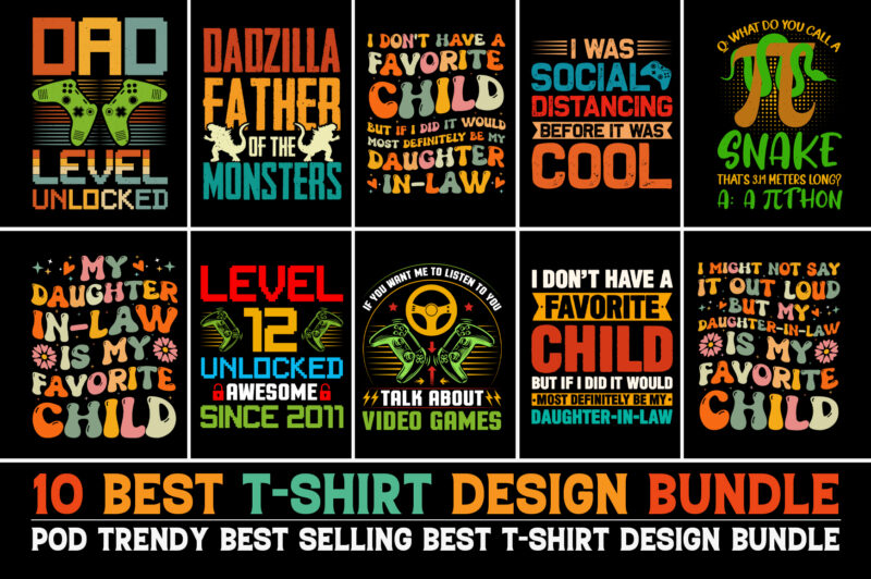 100 Best Selling T-Shirt Design Bundle