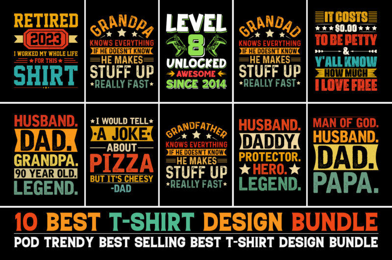 100 Best Selling T-Shirt Design Bundle