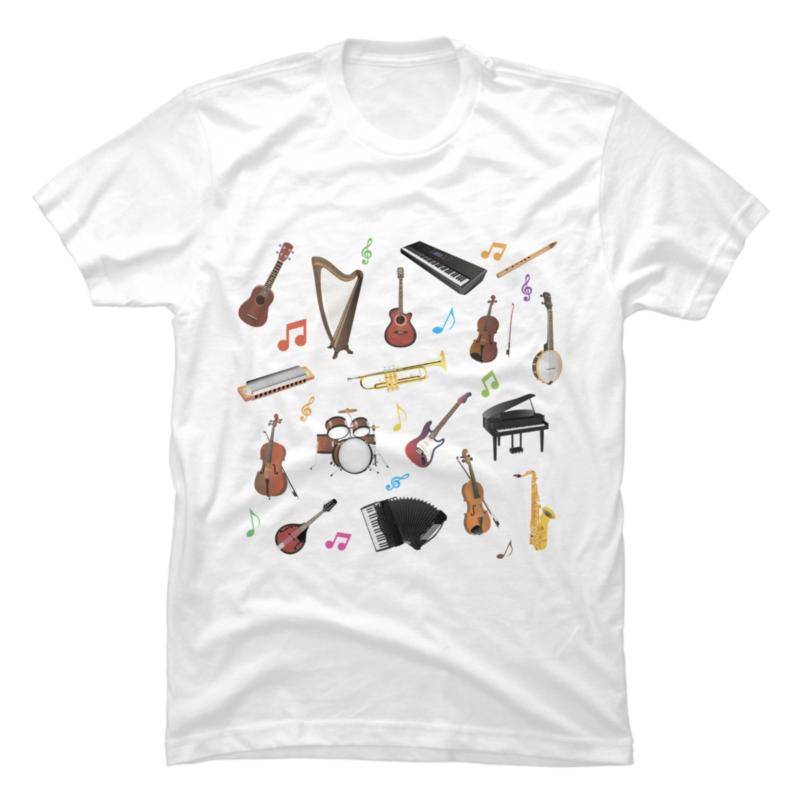 15 Violin Shirt Designs Bundle For Commercial Use Part 5, Violin T ...