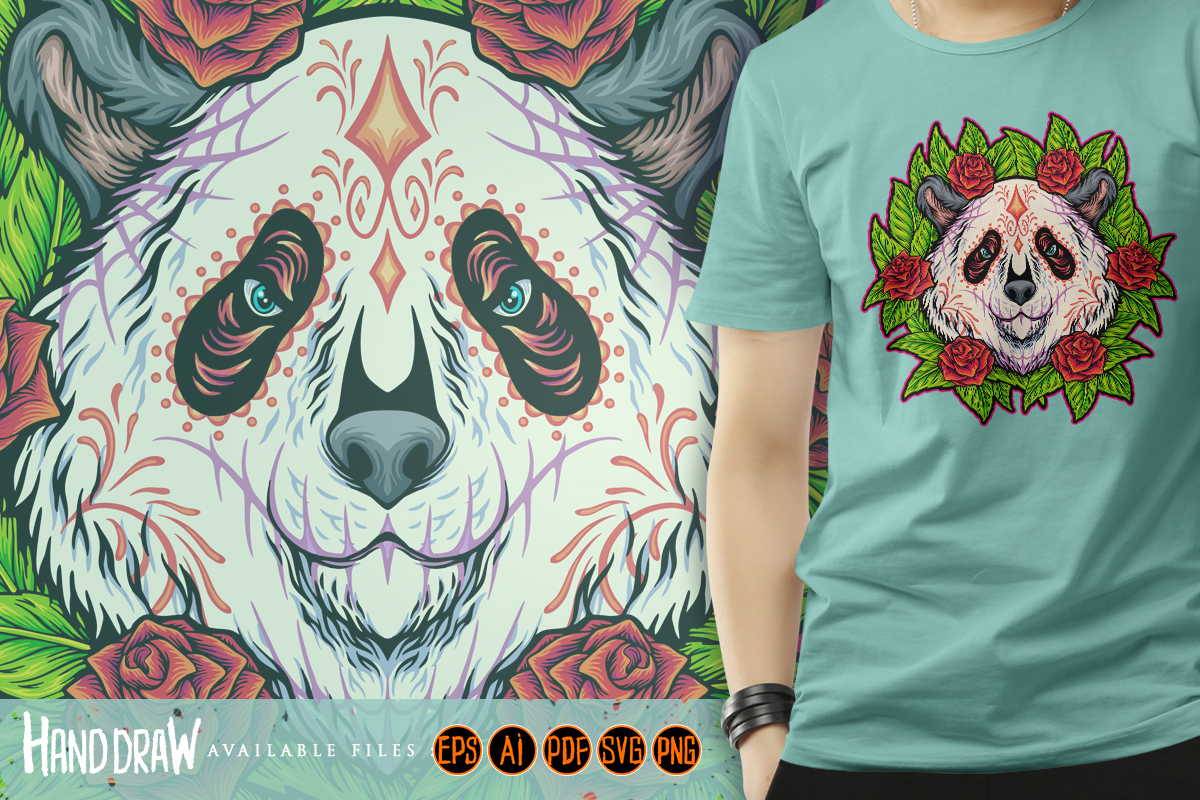 Tiger SVG File - Shirt - Panda - Hand Drawn SVG