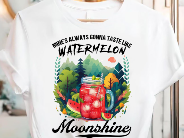 Watermelon moonshine retro country music pc t shirt design for sale