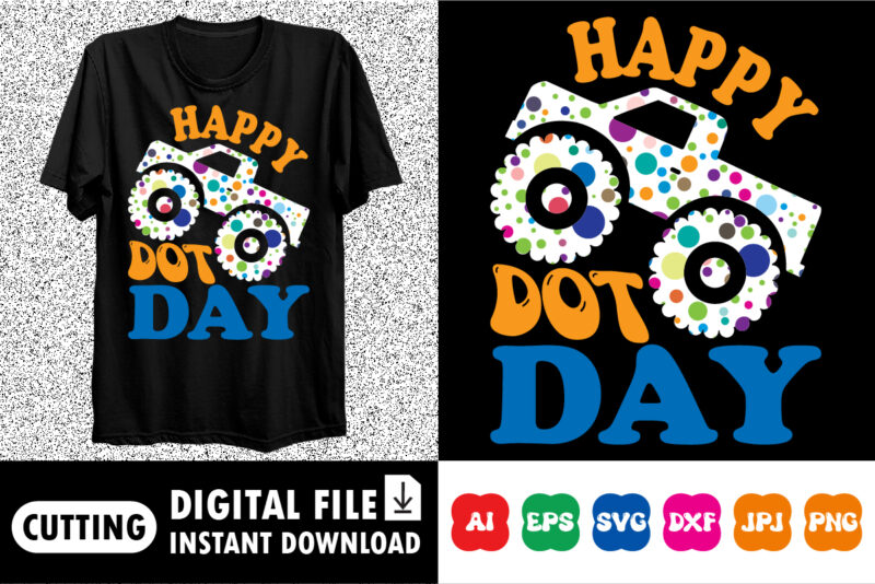 Happy dot day shirt print template