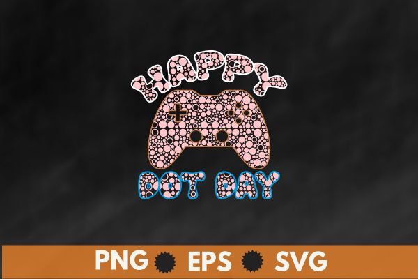 International happy Dot Day Video Gaming Dots T-Shirt design vector, september 15th, celebrate dot day, funny tee, Polka Dot, International Dot Day,