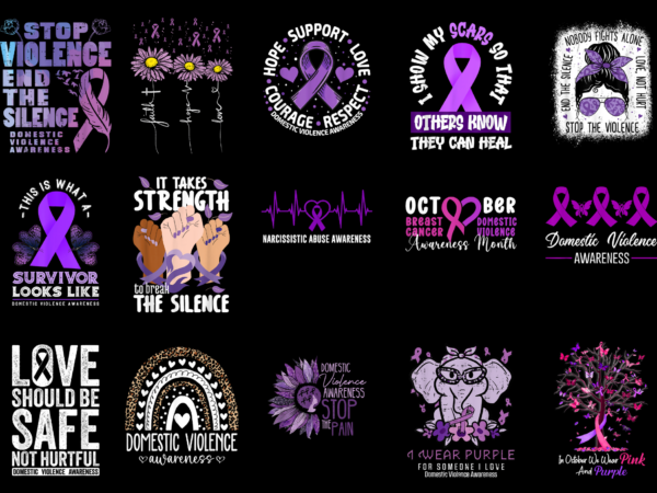 15 domestic violence shirt designs bundle for commercial use part 1, domestic violence t-shirt, domestic violence png file, domestic violence digital file, domestic violence gift, domestic violence download, domestic violence design amz