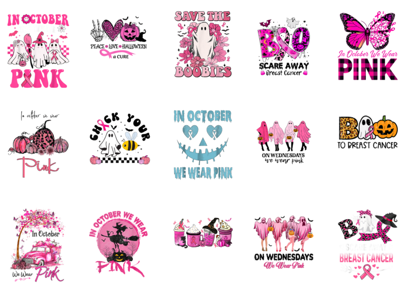 In October We Wear Pink Cute Cat Breast Cancer Awareness Shirt, Halloween  Candy Jar Ideas