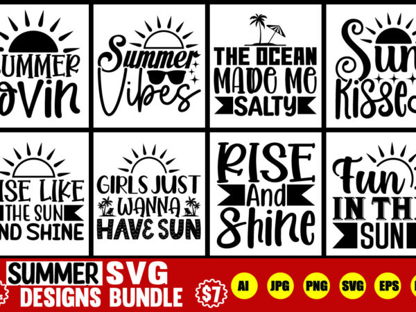 Summer svg designs bundle