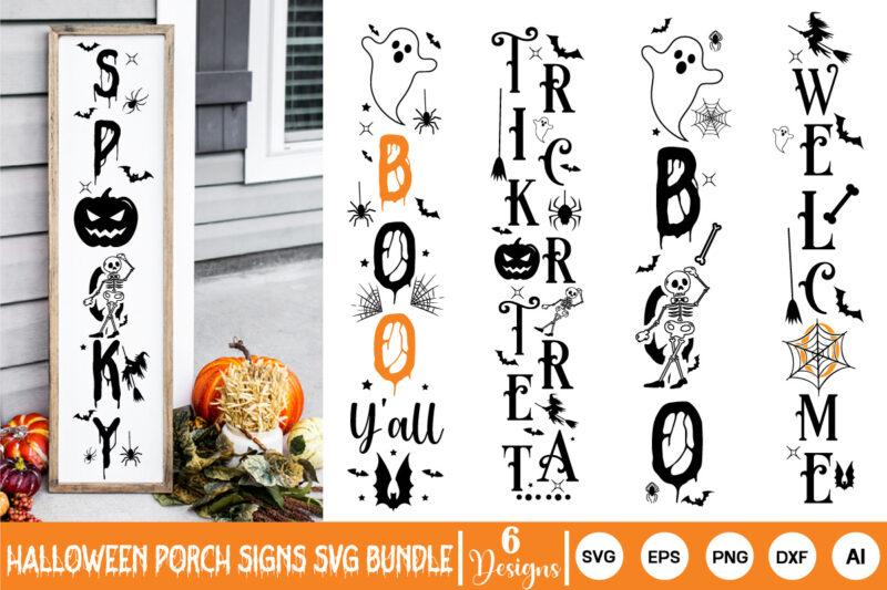 Halloween Porch Signs SVG Bundle halloween svg, halloween svg bundle, farmhouse halloween svg, farmhouse halloween svg bundle, old farmhouse halloween sighs svg, farmhouse halloween signs svg, vintage halloween signs svg,