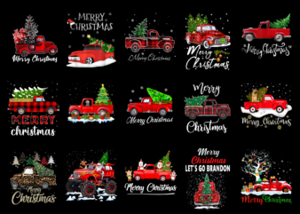 15 Red Truck Christmas Tree Shirt Designs Bundle For Commercial Use Part 2, Red Truck Christmas Tree T-shirt, Red Truck Christmas Tree png file, Red Truck Christmas Tree digital file,