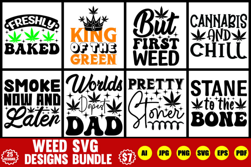 weed svg designs bundle