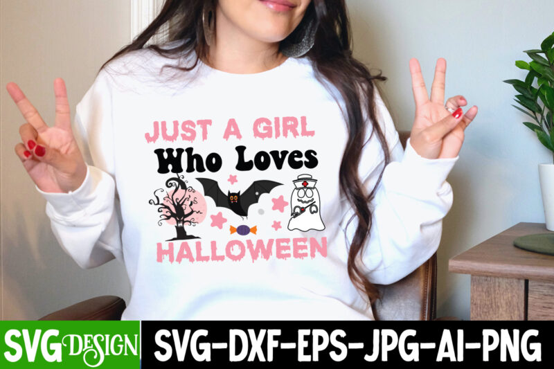 Just a Girl Who Loves Halloween T-Shirt Design, Just a Girl Who Loves Halloween Vector T-Shirt Design, Happy Boo Season T-Shirt Design, Happy Boo Season vector t-Shirt Design, Halloween T-Shirt