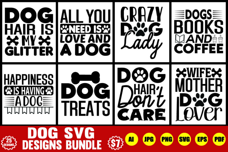 dog svg designs bundle