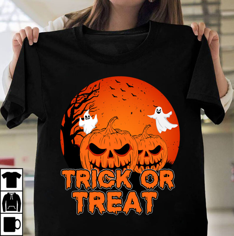 Trick or Treat T-Shirt Design, Trick or Treat Vector t-Shirt Design, Eat Drink And Be Scary T-Shirt Design, Eat Drink And Be Scary Vector T-Shirt Design, The Boo Crew T-Shirt