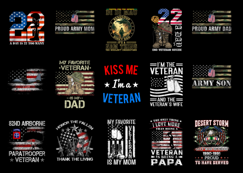 15 Veteran Shirt Designs Bundle For Commercial Use Part 3, Veteran T-shirt, Veteran png file, Veteran digital file, Veteran gift, Veteran download, Veteran design AMZ