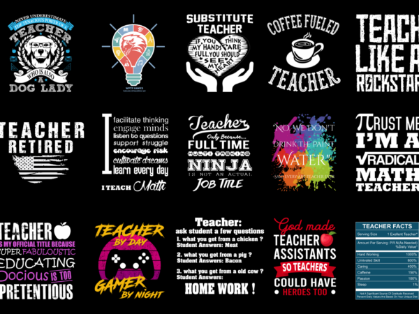 15 teacher shirt designs bundle for commercial use part 3, teacher t-shirt, teacher png file, teacher digital file, teacher gift, teacher download, teacher design dbh