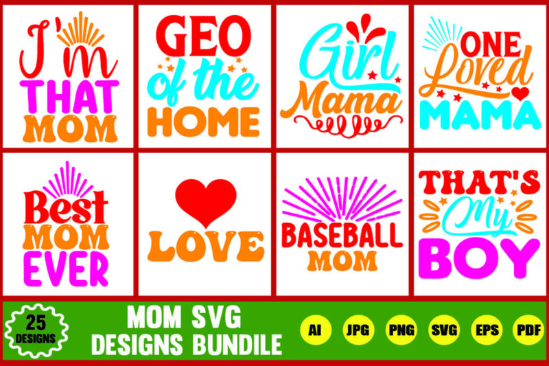 mom svg designs bundle