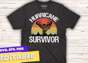 hurricane idalia survivor t-shirt design vector, hurricane idalia survivor shirt, hurricane idalia, survivor vintage, florida people, retro hurricane idalia survivor, florida survived hurricane idalia funny tee