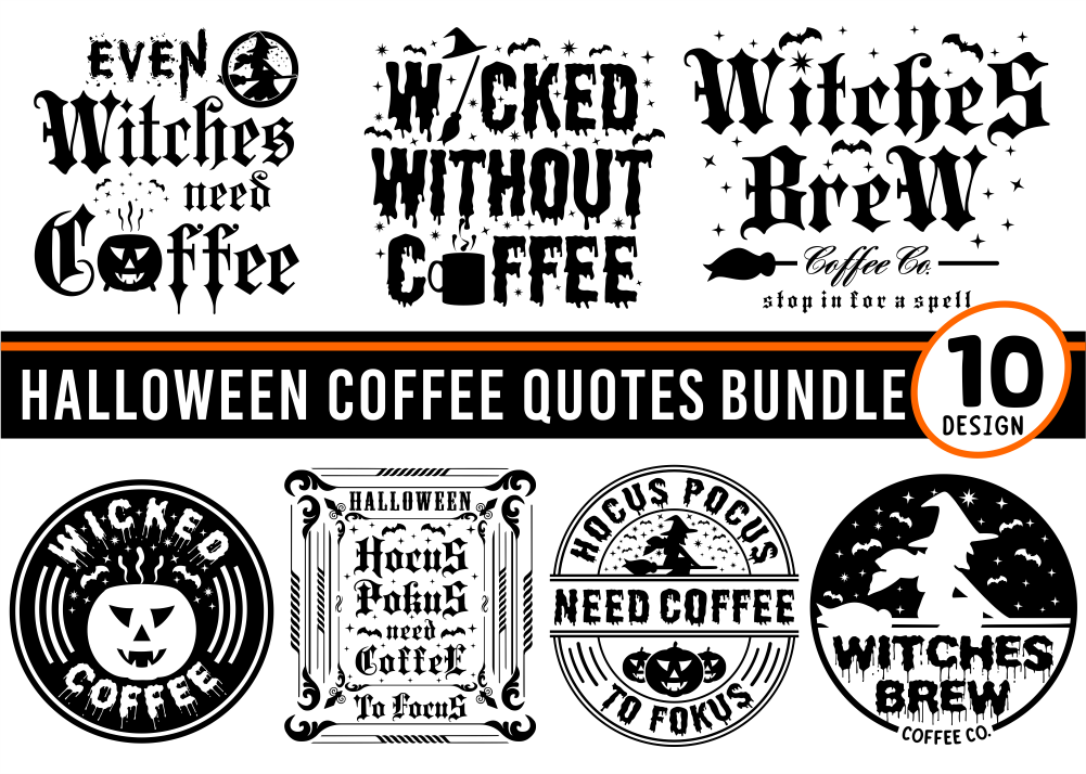 Cold Brew Crew Coffee Themed Cut Files SVG PNG 