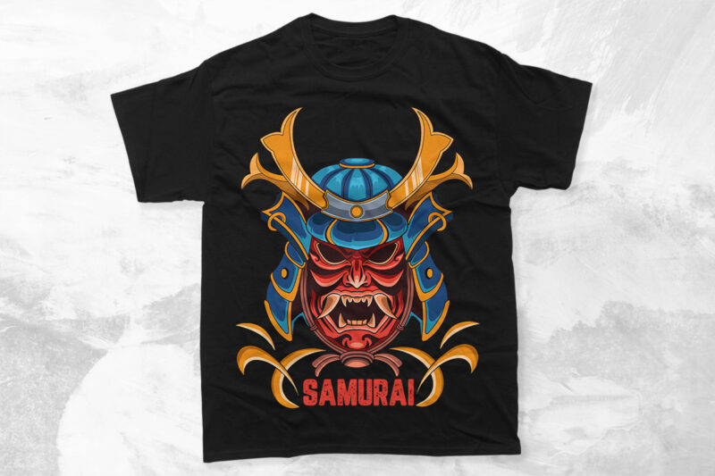 Japanese Samurai T-shirt Designs Vector Bundle, Samurai Warrior T shirt Designs, Samurai Vector Artwork Designs, Samurai Graphic T shirt