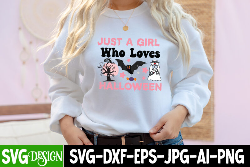 Just a Girl Who Loves Halloween T-Shirt Design, Just a Girl Who Loves Halloween Vector T-Shirt Design, Happy Boo Season T-Shirt Design, Happy Boo Season vector t-Shirt Design, Halloween T-Shirt