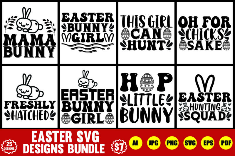 easter svg designs bundle