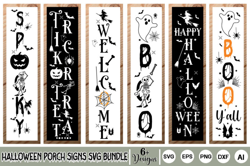 Halloween Porch Signs SVG Bundle halloween svg, halloween svg bundle, farmhouse halloween svg, farmhouse halloween svg bundle, old farmhouse halloween sighs svg, farmhouse halloween signs svg, vintage halloween signs svg,