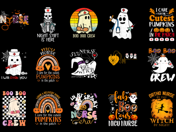 15 nurse halloween shirt designs bundle for commercial use part 4, nurse halloween t-shirt, nurse halloween png file, nurse halloween digital file, nurse halloween gift, nurse halloween download, nurse halloween design amz