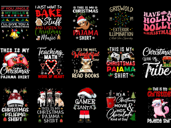15 christmas shirt designs bundle for commercial use part 4, christmas t-shirt, christmas png file, christmas digital file, christmas gift, christmas download, christmas design rd