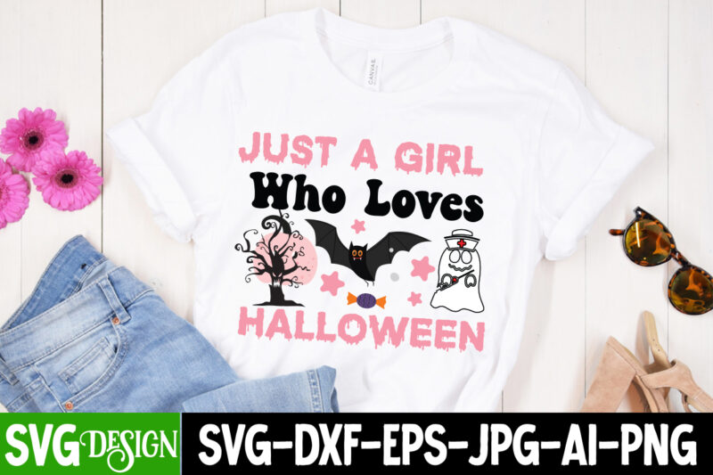 Just a Girl Who Loves Halloween T-Shirt Design, Just a Girl Who Loves Halloween Vector T-Shirt Design, Happy Boo Season T-Shirt Design, Happy Boo Season vector t-Shirt Design, Halloween T-Shirt