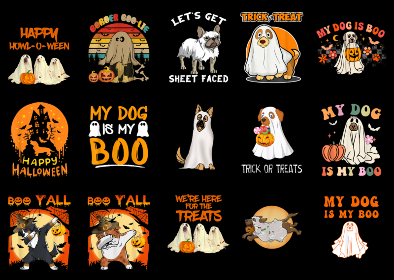 15 Dog Ghost Halloween Shirt Designs Bundle For Commercial Use Part 5, Dog Ghost Halloween T-shirt, Dog Ghost Halloween png file, Dog Ghost Halloween digital file, Dog Ghost Halloween gift,