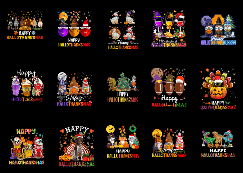 15 Hallothanksmas Shirt Designs Bundle For Commercial Use Part 5, Hallothanksmas T-shirt, Hallothanksmas png file, Hallothanksmas digital file, Hallothanksmas gift, Hallothanksmas download, Hallothanksmas design AMZ