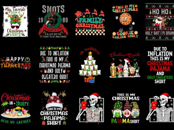 15 christmas shirt designs bundle for commercial use part 5, christmas t-shirt, christmas png file, christmas digital file, christmas gift, christmas download, christmas design rd