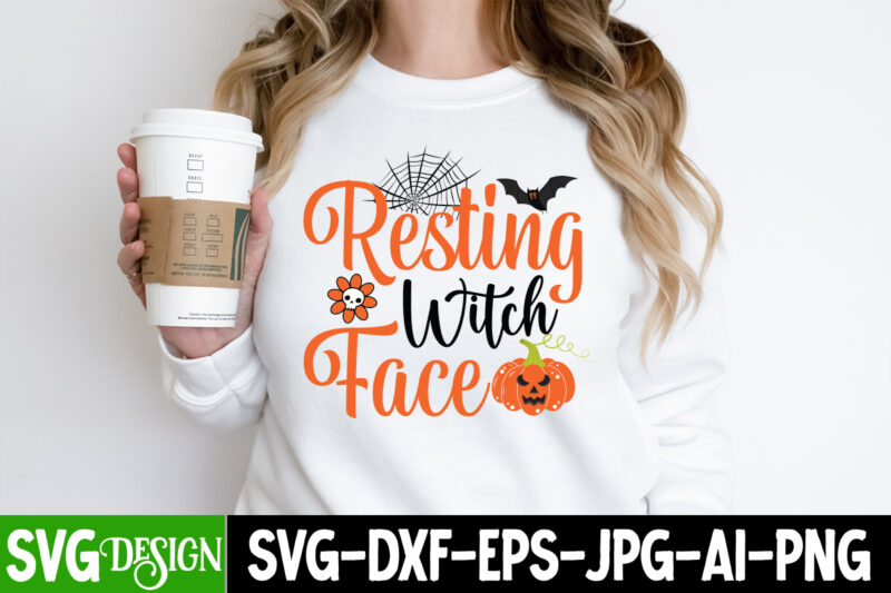 Resting Witch Face T-Shirt Design, Resting Witch Face Vector t-Shirt Design, Happy Boo Season T-Shirt Design, Happy Boo Season vector t-Shirt Design, Halloween T-Shirt Design, Halloween T-Shirt Design Bundle,halloween halloween,t,shirt