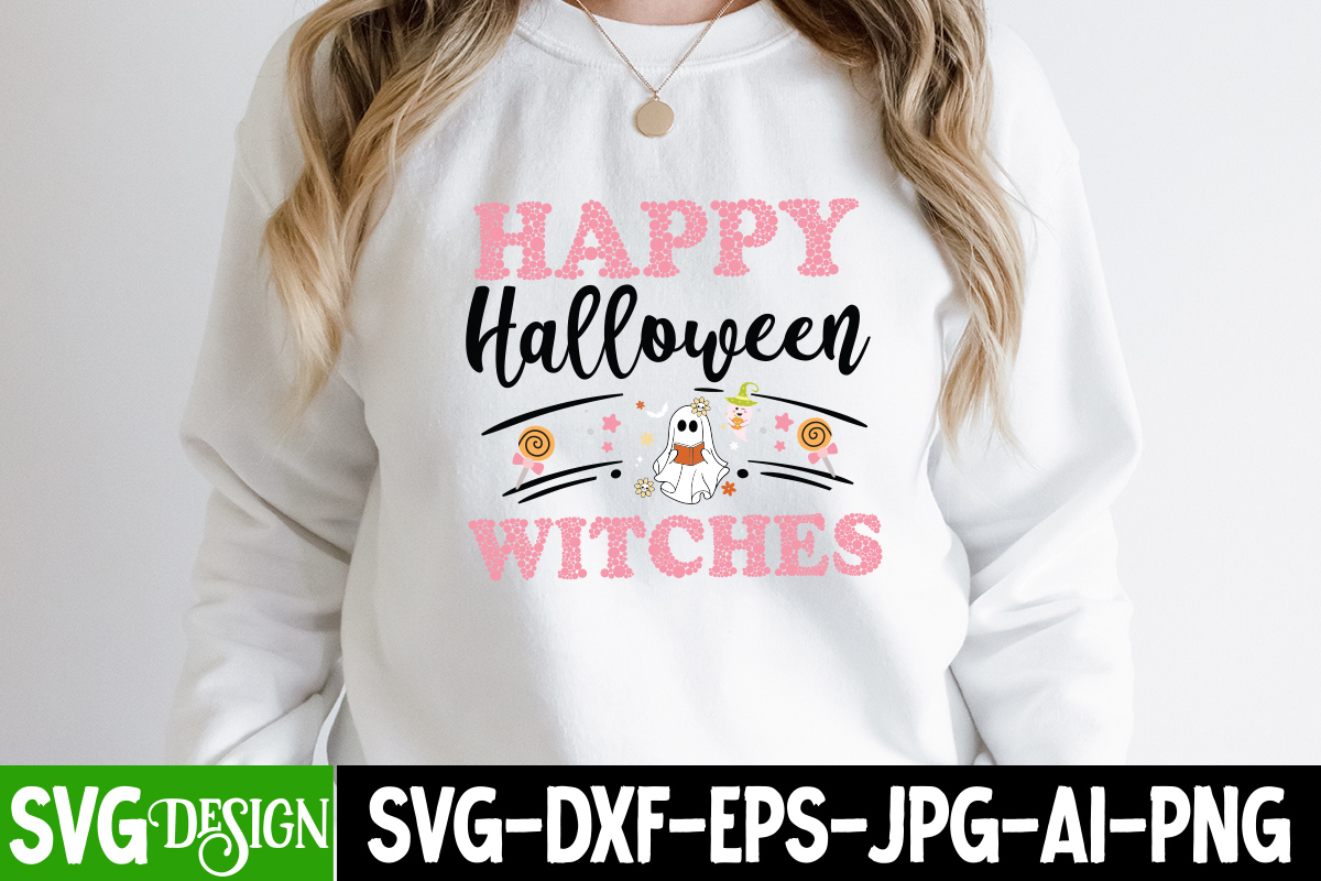 Happy Halloween Witches T-Shirt Design, Happy Halloween Witches Vector