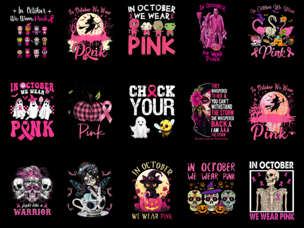 15 breast cancer halloween shirt designs bundle for commercial use part 8, breast cancer halloween t-shirt, breast cancer halloween png file, breast cancer halloween digital file, breast cancer halloween gift,