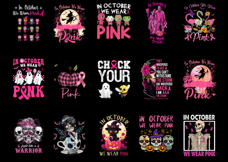 15 Breast Cancer Halloween Shirt Designs Bundle For Commercial Use Part 8, Breast Cancer Halloween T-shirt, Breast Cancer Halloween png file, Breast Cancer Halloween digital file, Breast Cancer Halloween gift,