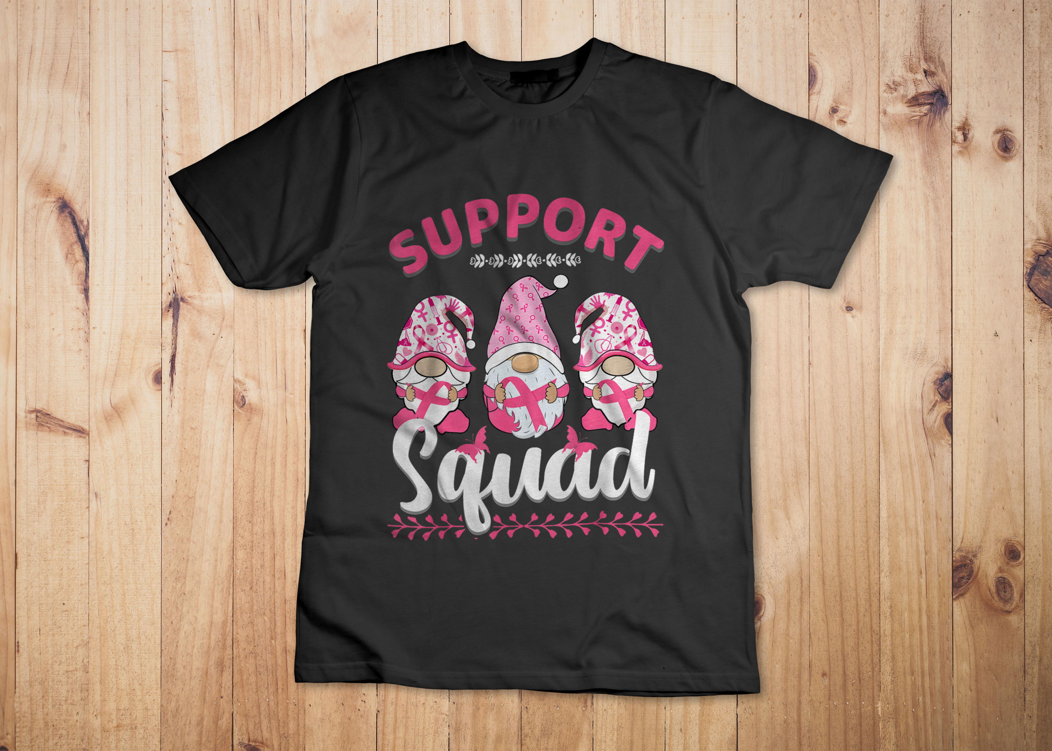 Gnomes Support Squad Pink Breast Cancer All Over Print 3D Hoodie Men And  Women Gift - YesItCustom